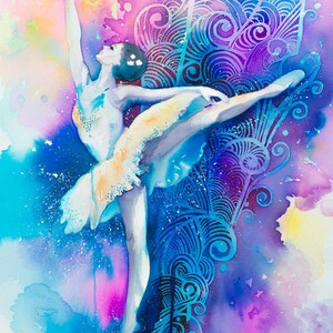 Ballerina 2 Watercolor Painting Print by Slaveika Aladjova, Fashion ...