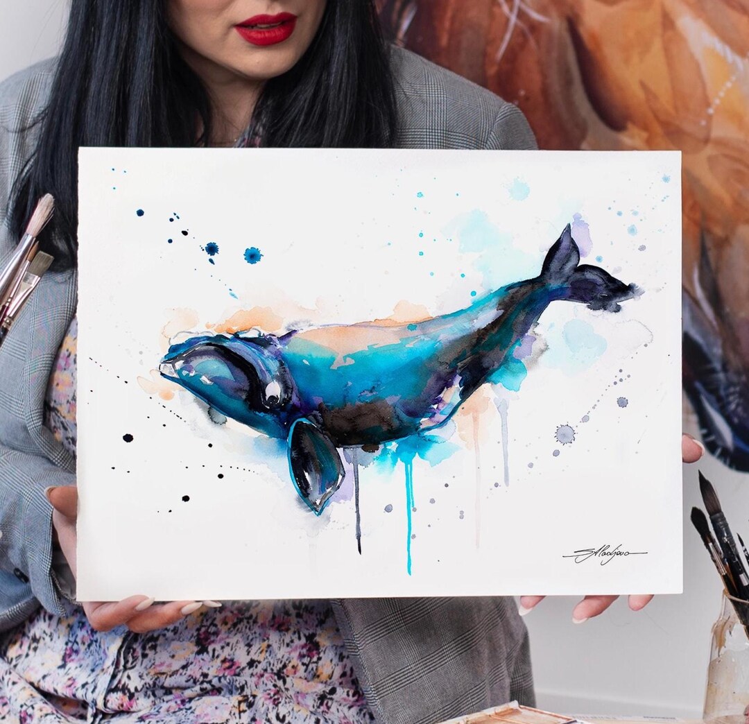 Right Whale Limited Edition Watercolor Art Print by Slaveika Aladjova ...