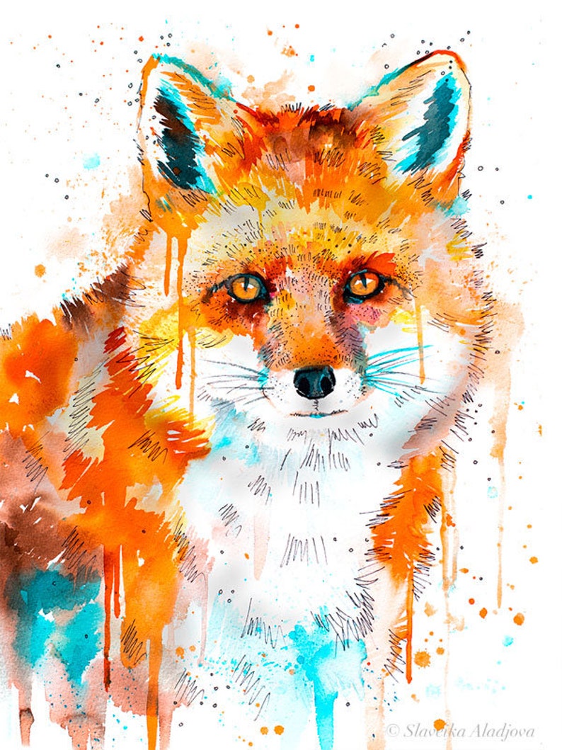лисичка красками. лиса лисовна художник. лиса с хитрыми глазами. рисунки гуашью животные. рисунки животных красками.