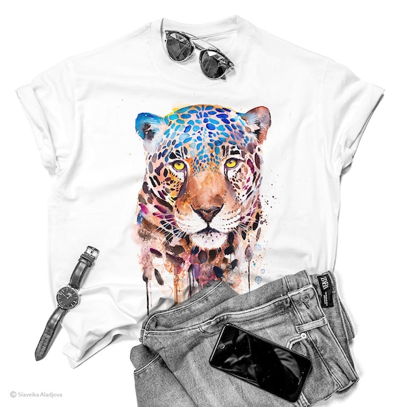 Jaguar T-Shirt Wild Cat Shirt | Graphic Tee Shirt With Tiger Jaguar T-Shirt Wild Cat Shirt | Graphic Tee Shirt With Tiger