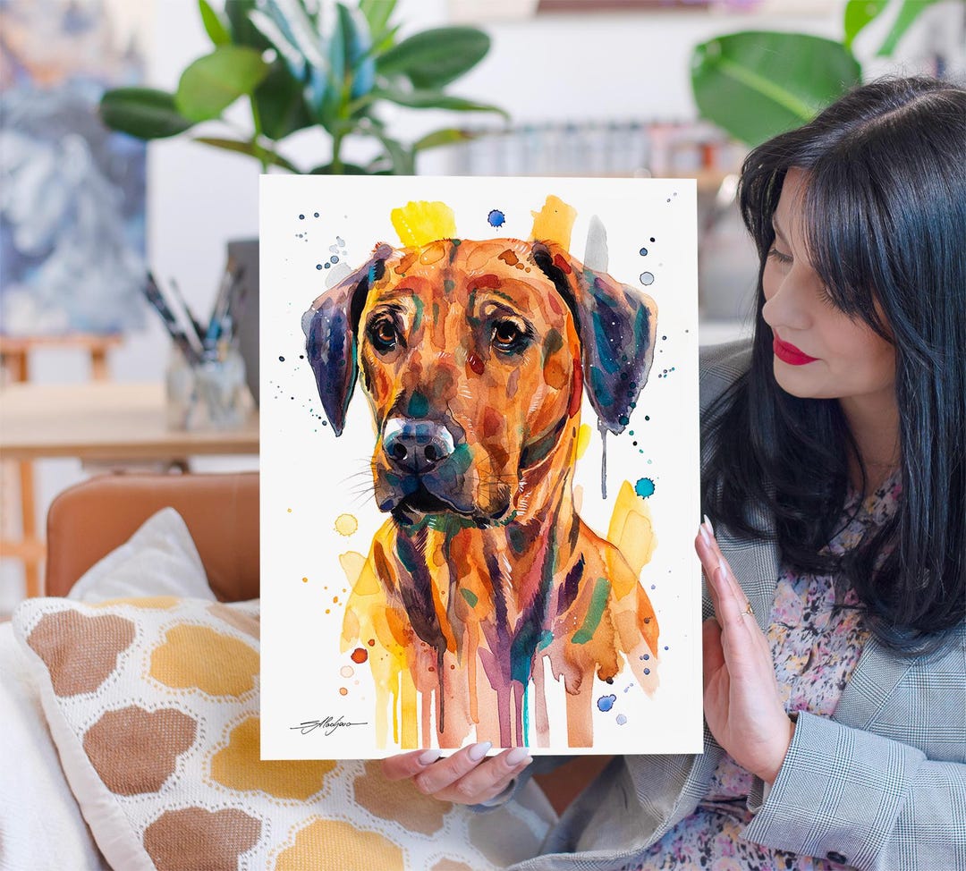 Rhodesian Ridgeback Dog Limited Edition Watercolor Art Print by ...