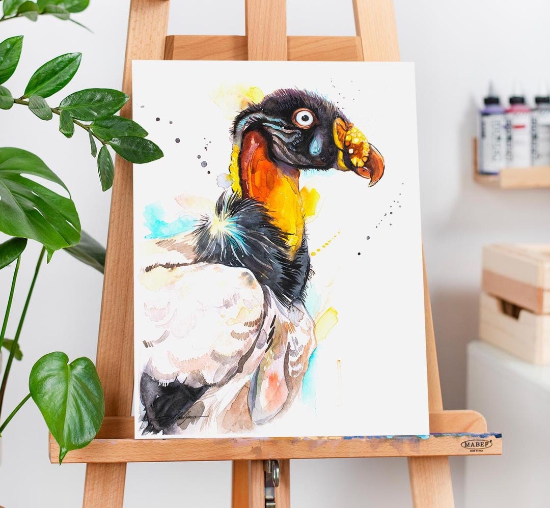 King Vulture Limited Edition Watercolor Art Print by Slaveika Aladjova ...