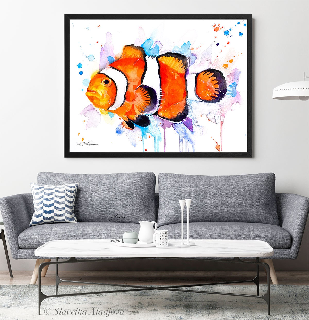Clownfish, Anemonefish Limited Edition Watercolor Art Print by Slaveika ...