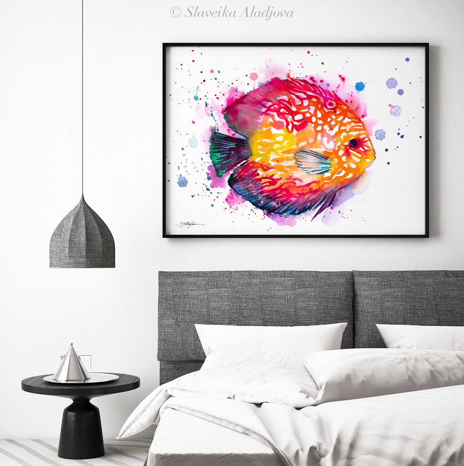 Discus Fish Limited Edition Watercolor Art Print by Slaveika Aladjova ...