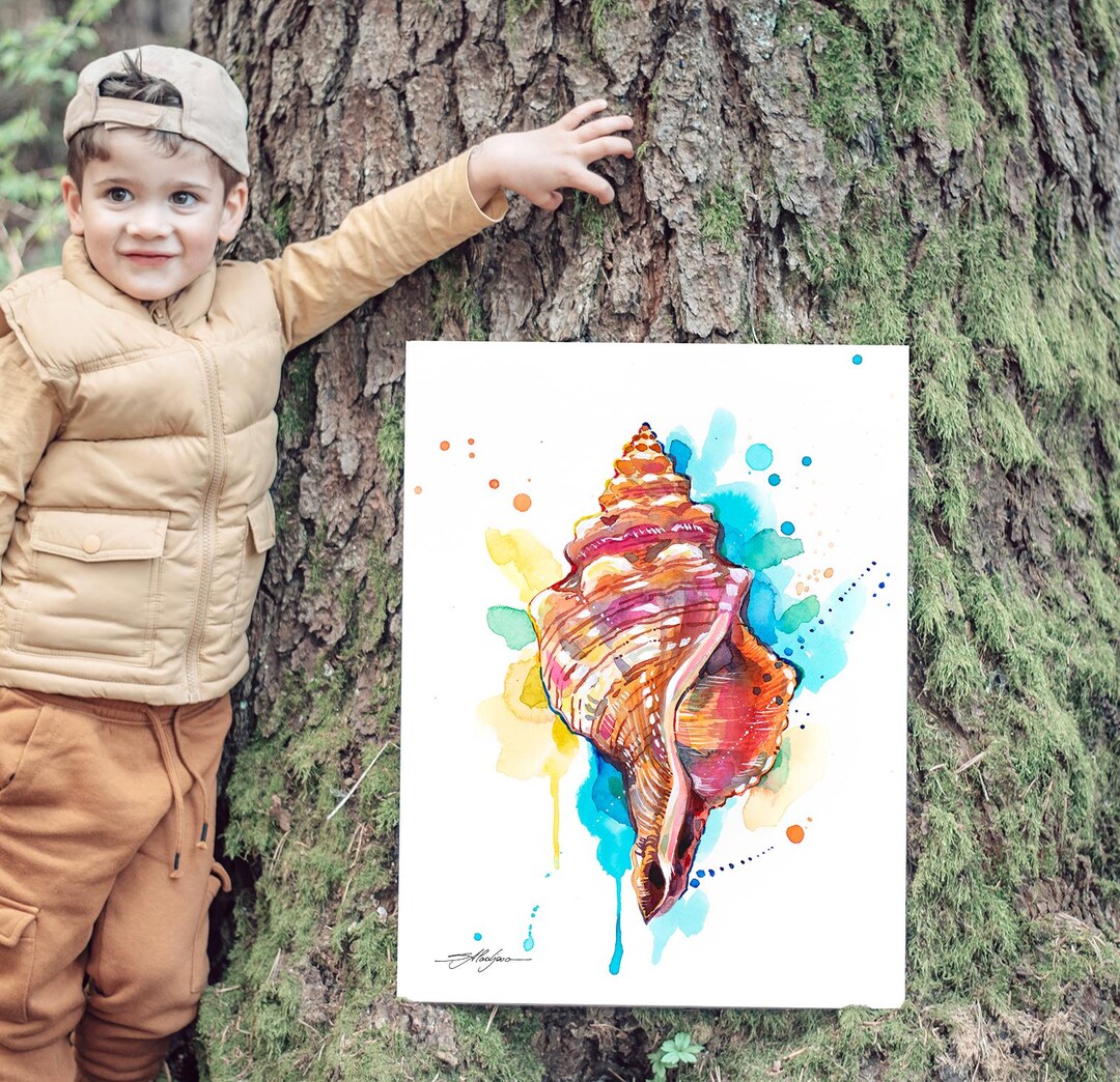 Seashell Limited Edition Watercolor Art Print by Slaveika Aladjova ...
