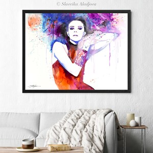 Colorful Girl Watercolor Painting Print by Slaveika Aladjova, Fashion ...