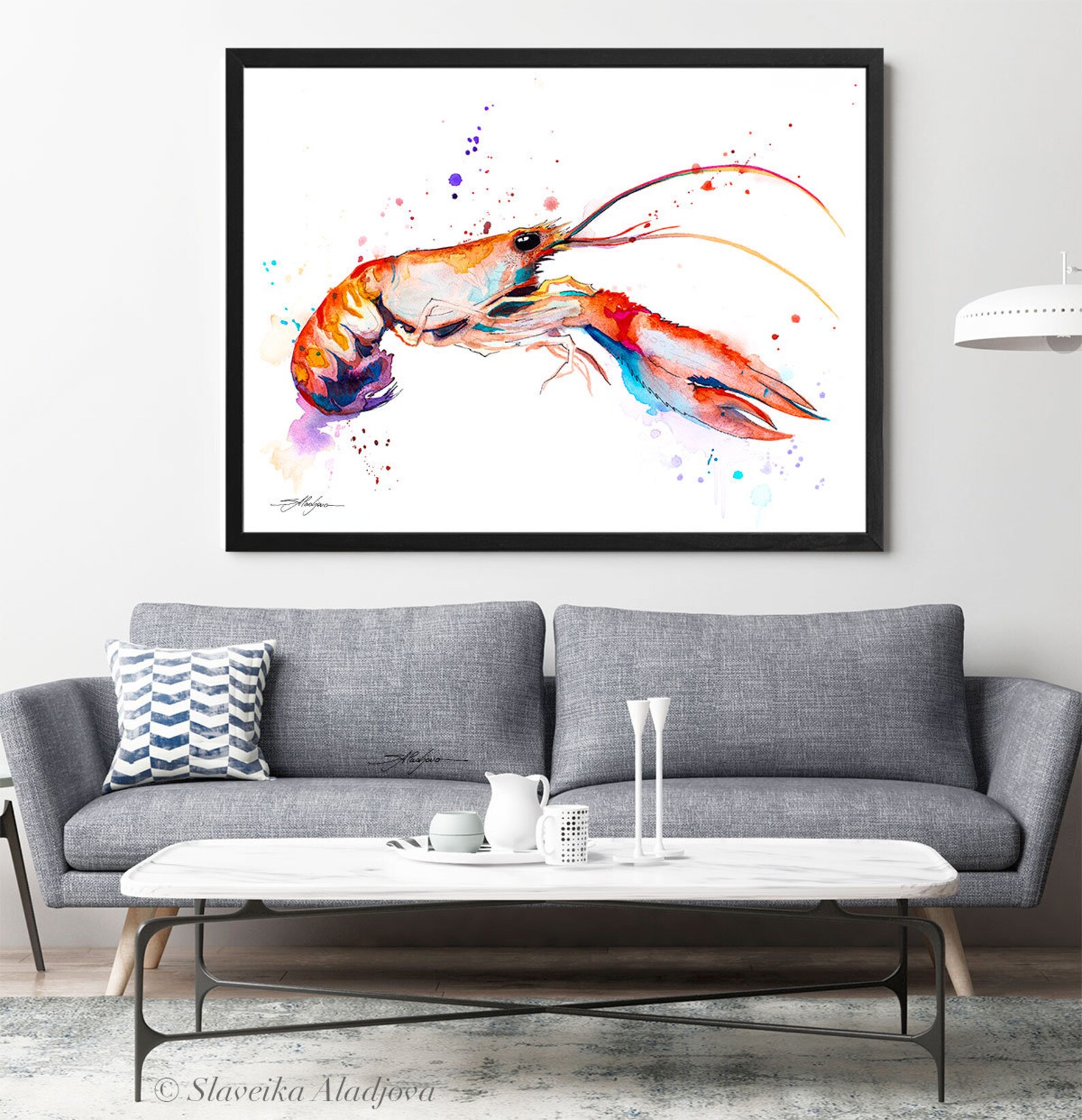 Crawfish Limited Edition Watercolor Art Print by Slaveika Aladjova ...