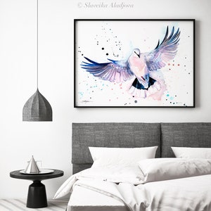Dove Watercolor Painting Print by Slaveika Aladjova, Art, Animal ...
