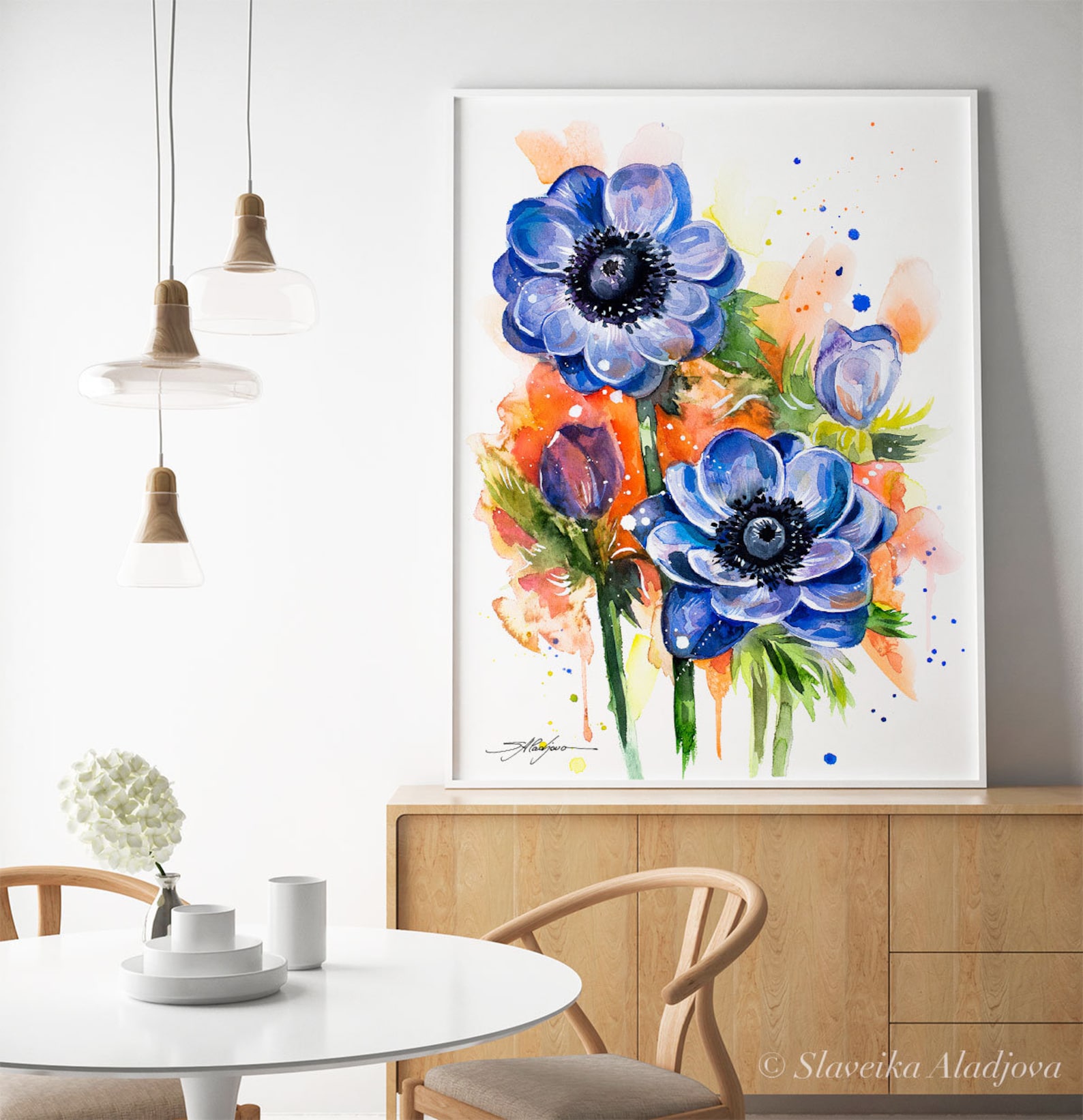 Anemone Flower Limited Edition Watercolor Art Print by Slaveika ...