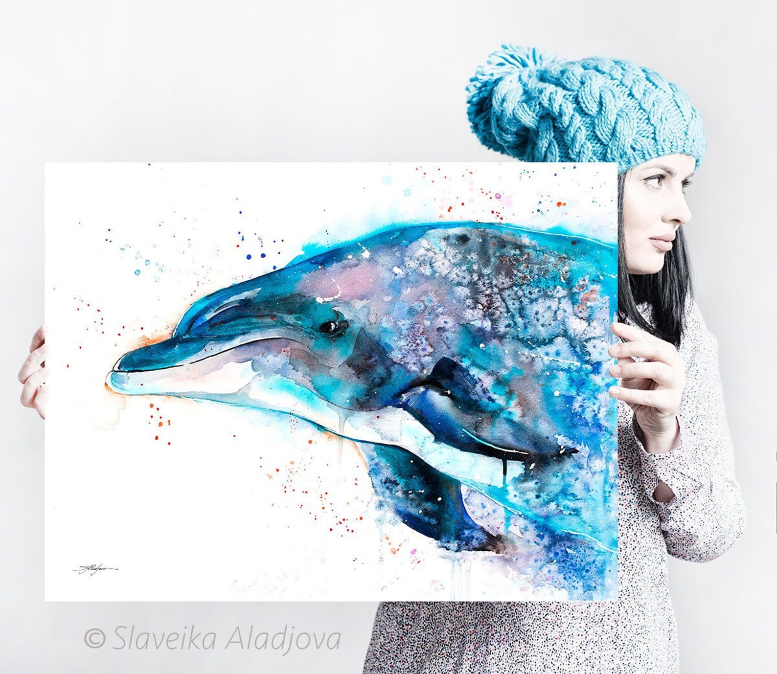 Dolphin Limited Edition Watercolor Art Print by Slaveika Aladjova ...