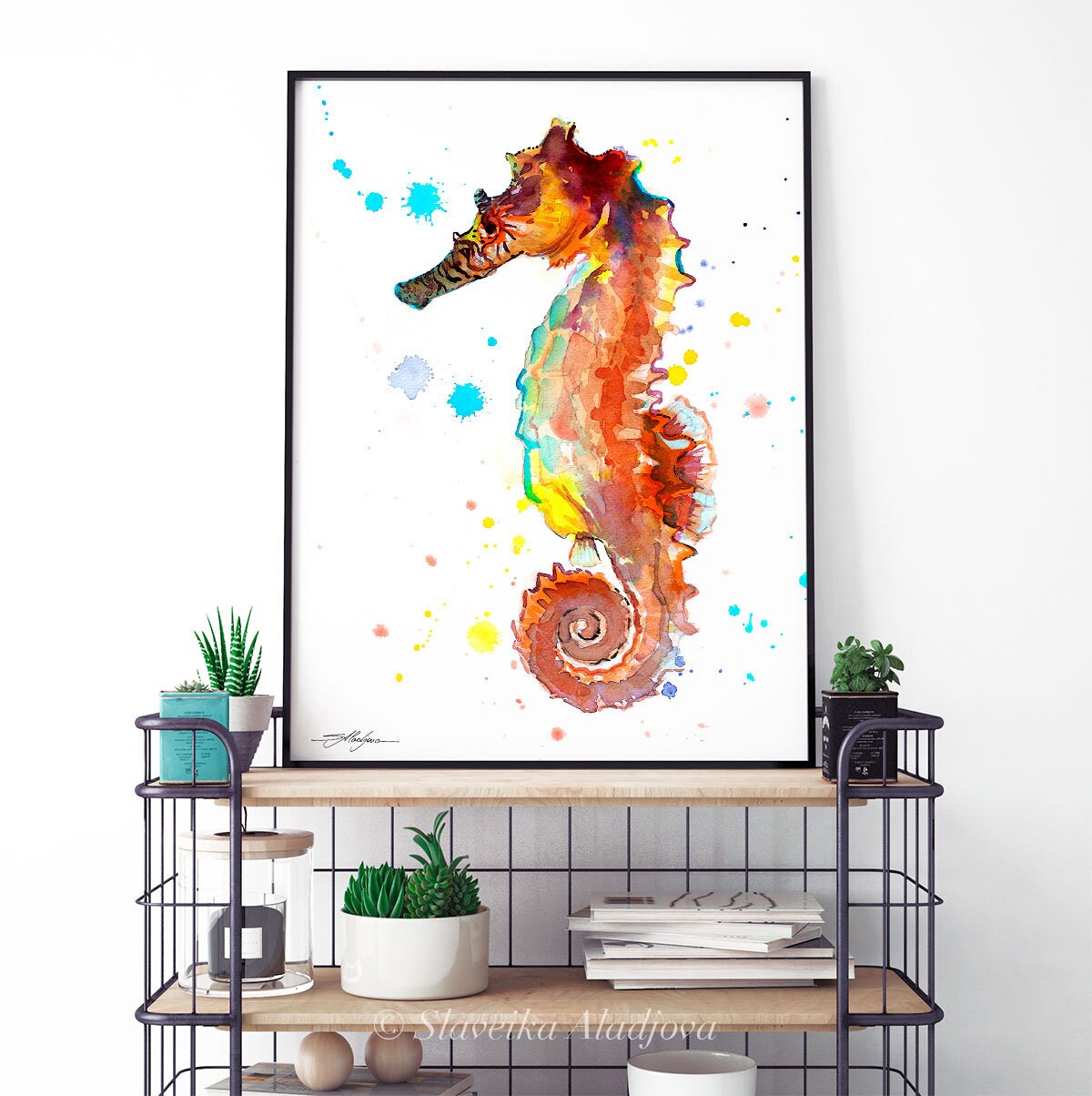 Seahorse Limited Edition Watercolor Art Print by Slaveika Aladjova ...