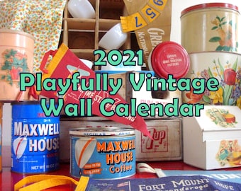 Playfully Vintage 2021 Wall Calendar