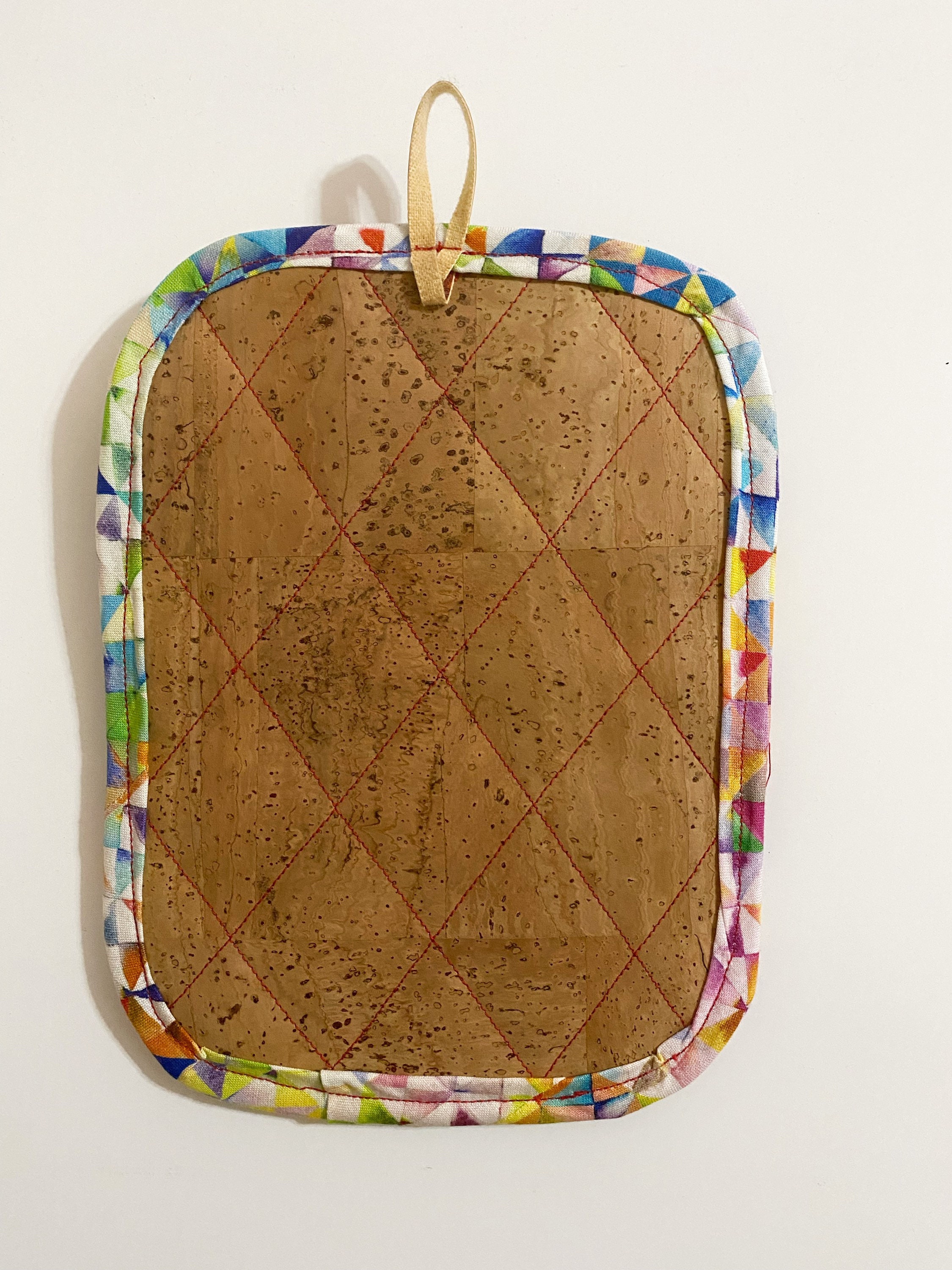 I Spy Cork and Cotton Pot Holder vegan,sustainable, washable