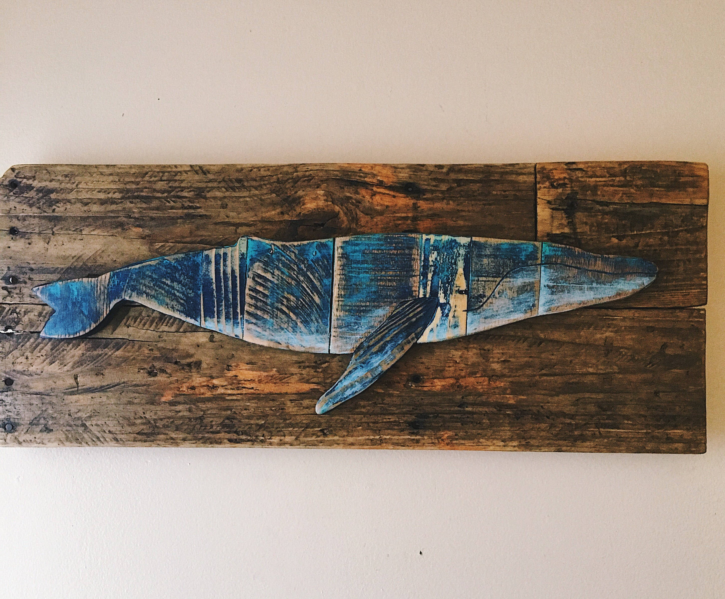 Whale rustic wood decor wall decor, nautical, beach , island, fish