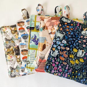 Cat Theme Potholders - dual heat insulated layers