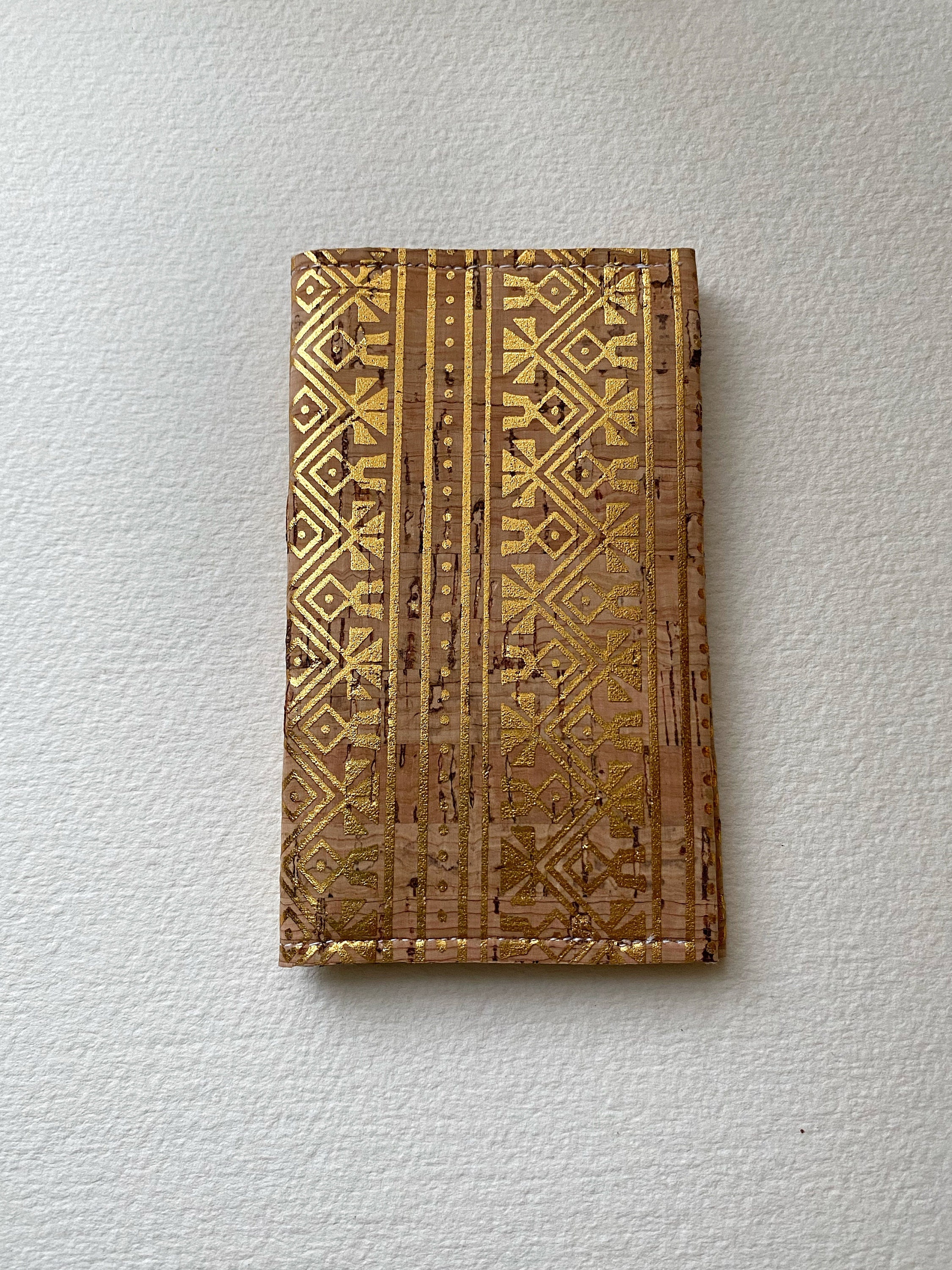 Egyptian gold Cork wallet card holder,pocket wallet, ethical fashion