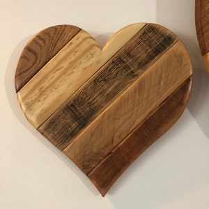 Handcrafted Rustic Wood Heart - Love-filled Home Décor - 8-inch Joyful