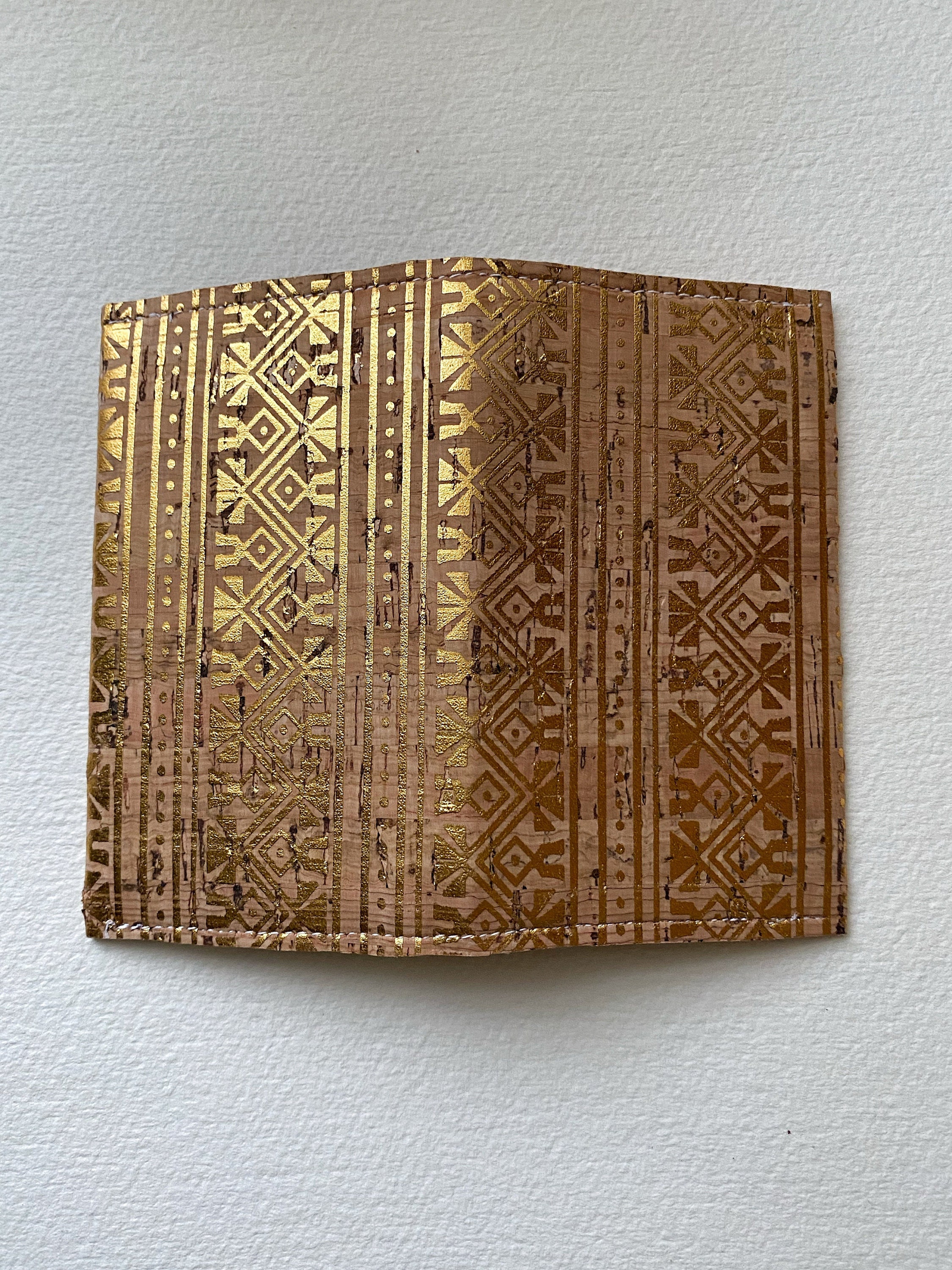 Egyptian gold Cork wallet card holder,pocket wallet, ethical fashion
