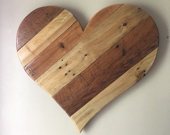 Rustic reclaimed wood Heart, handmade home decor