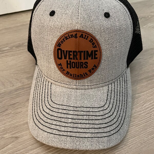 Overtime Hours Hat Etsy