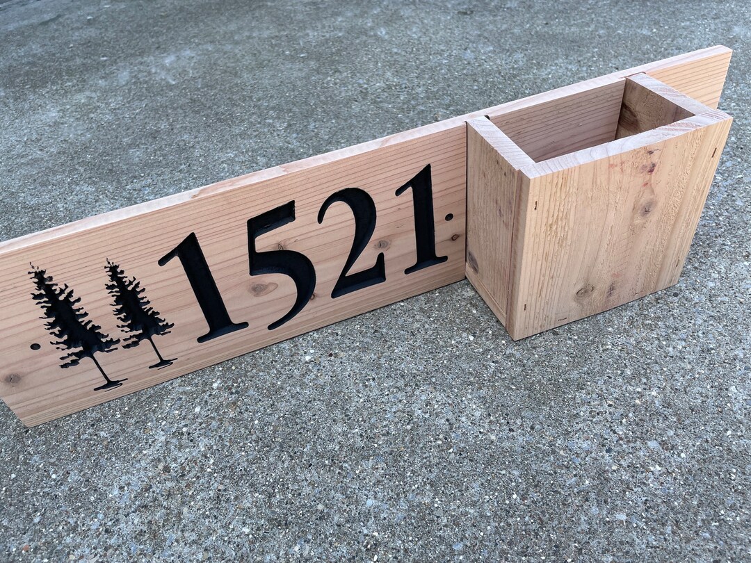 House Number Planter Box - Etsy