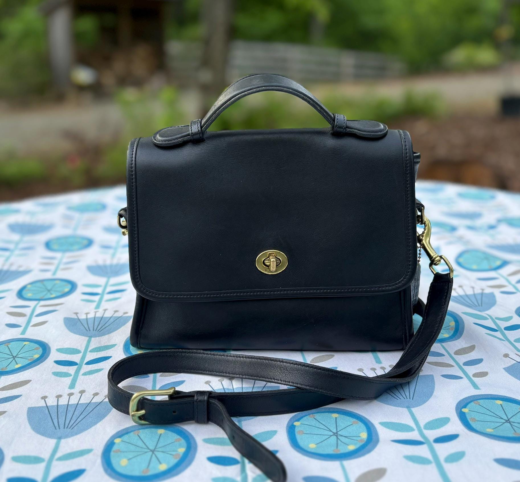 バッグ Vintage COACH Court Bag Black Leather US Vintage Coach Court Bag Black Leather Satchel Crossbody Handbag