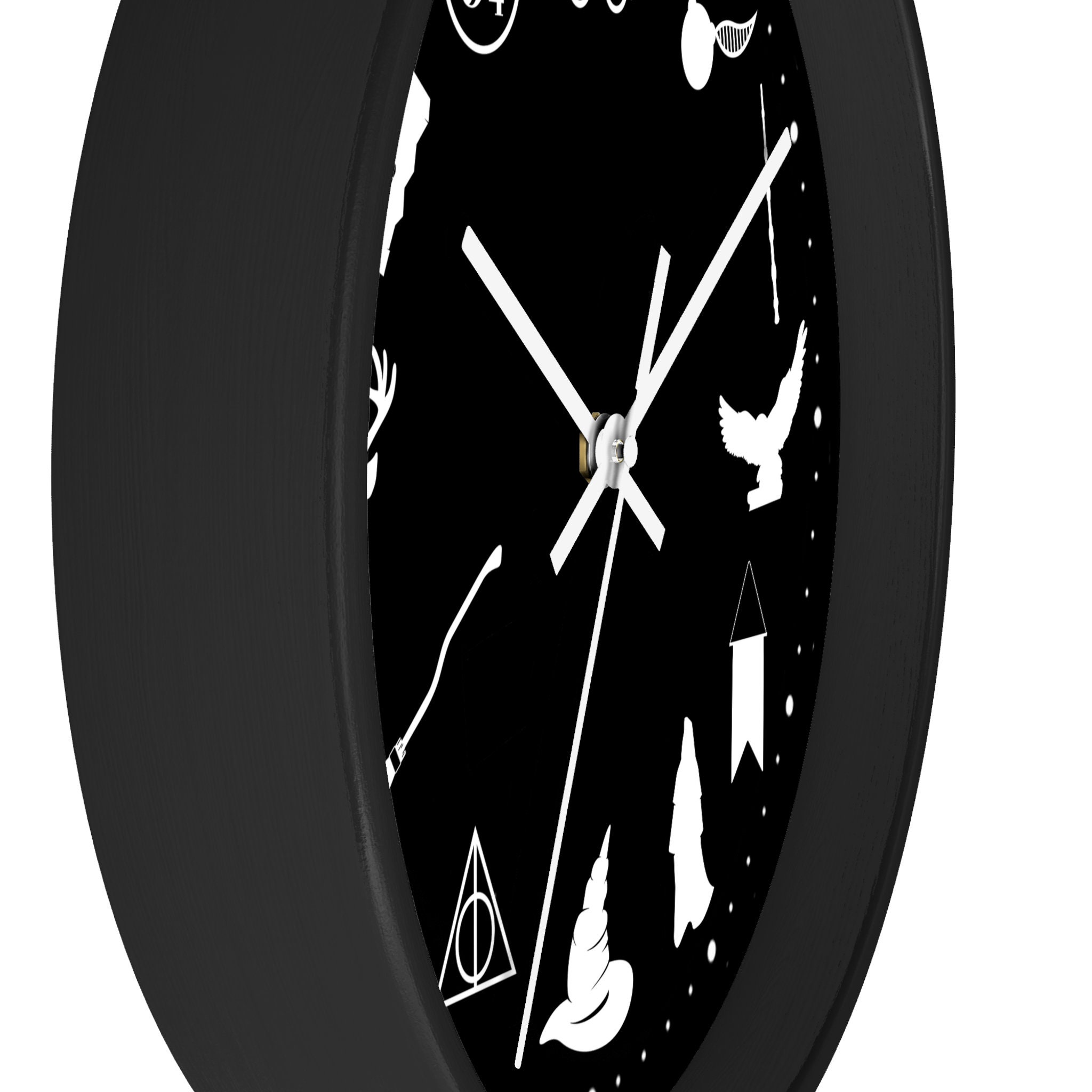 Harry Potter Clock / Harry Potter Black White Wall Clock / Etsy