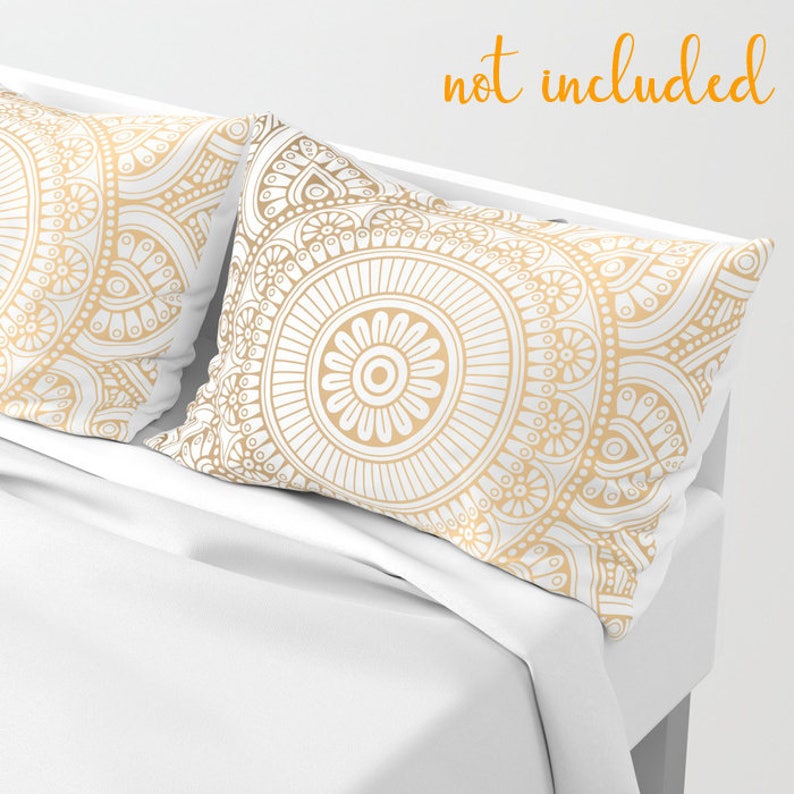 Gold Mandala Pattern Duvet Cover Bed Cover Bohemian Duvet Etsy