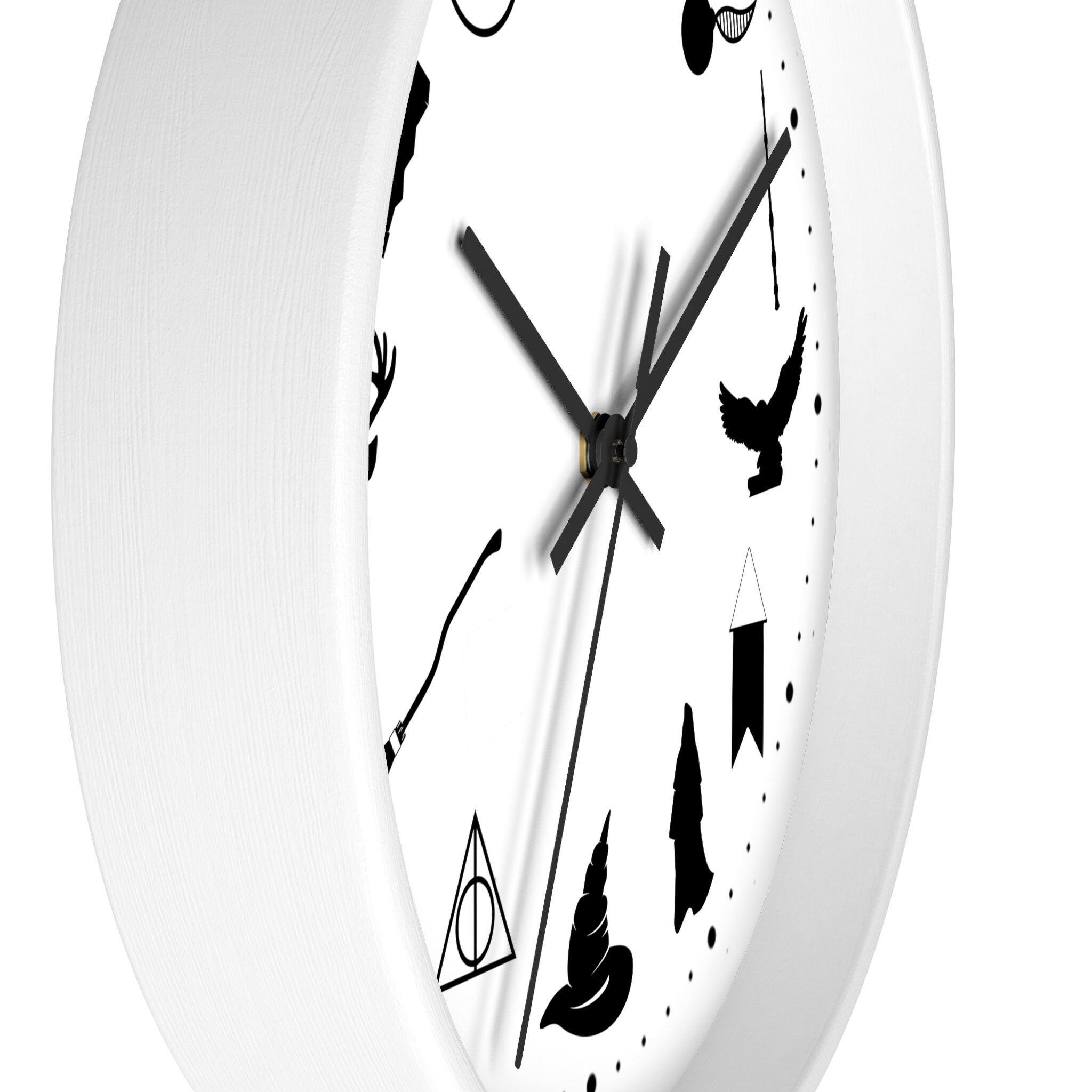 Harry Potter Clock / Harry Potter Black White Wall Clock / Hogwarts Wall Clock / Harry Potter