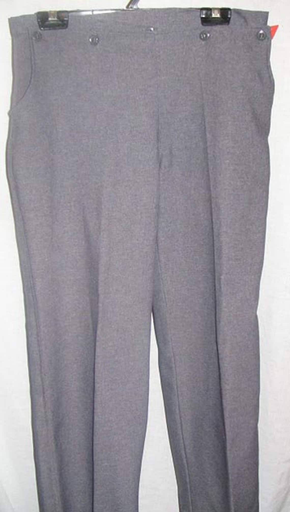 AUTHENTIC AMISH Mens Drop Front Dark Gray Pant 29 X 33 1/2 Etsy