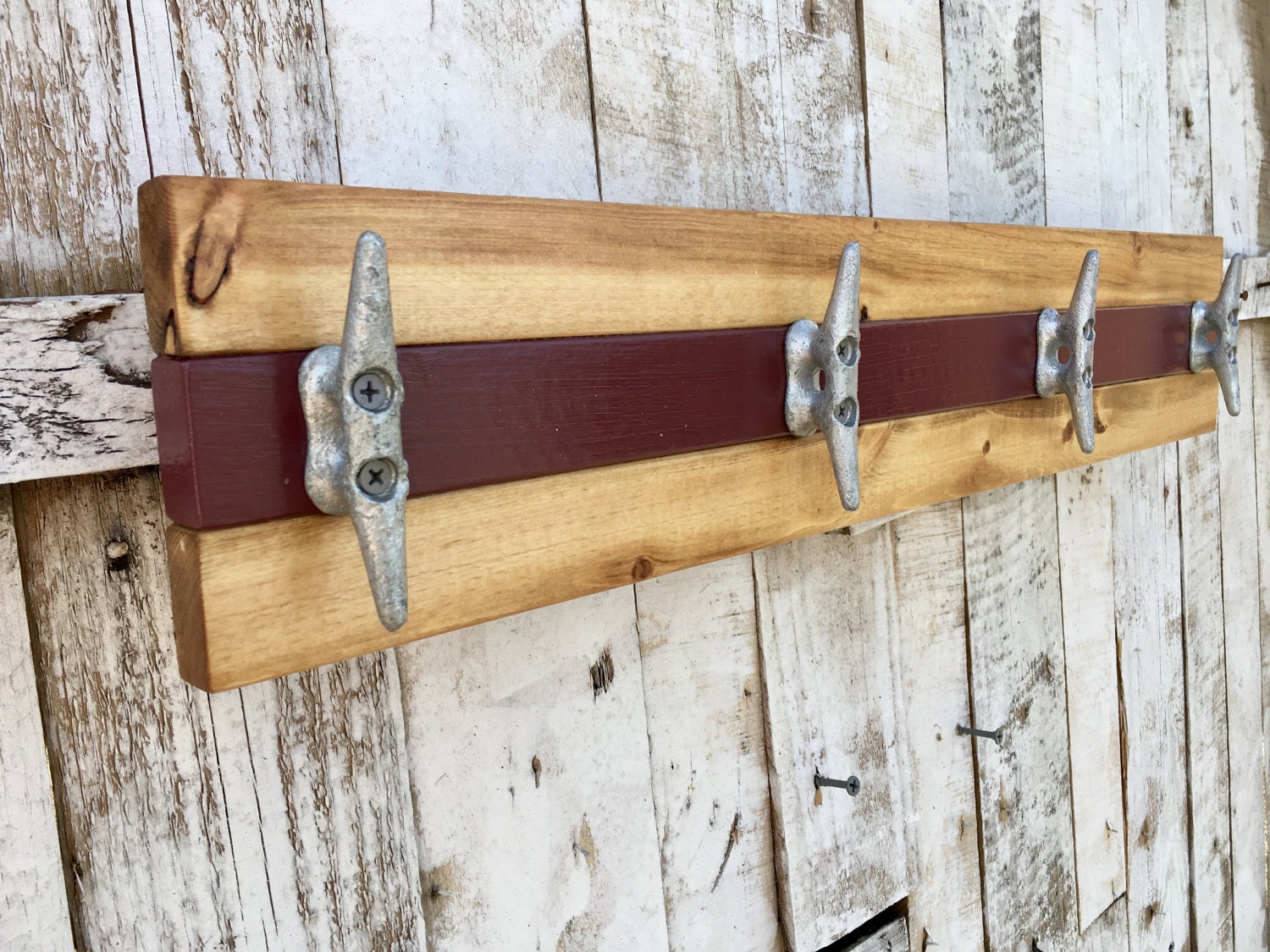 Boat Cleat Coat Rack Nautical Towel Rack Hat Rack Book Bag Etsy