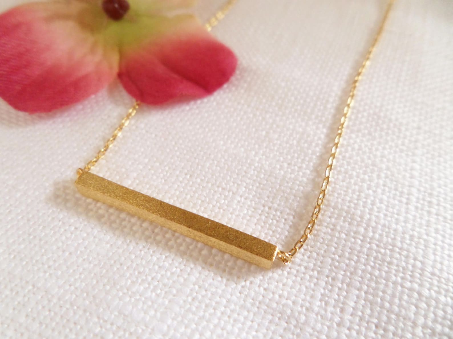 Gold Bar Necklace...dainty Handmade Necklace Everyday Etsy