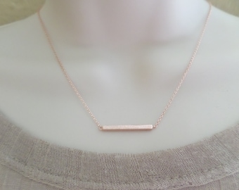 Gold, rose gold, or silver bar necklace...dainty handmade necklace, everyday, simple, birthday, wedding, bridesmaid jewelry