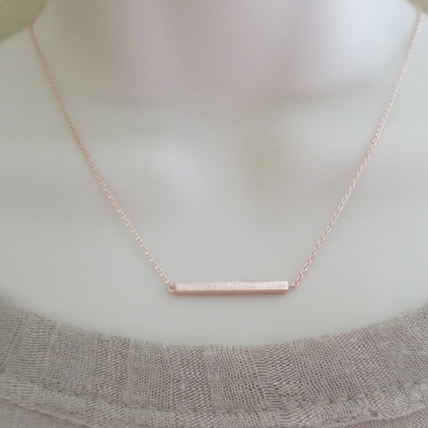 Gold, rose gold, or silver bar necklace...dainty handmade necklace, everyday, simple, birthday, wedding, bridesmaid jewelry