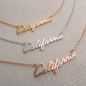 California necklace....Gold, Silver, Rose Gold California necklace image 3