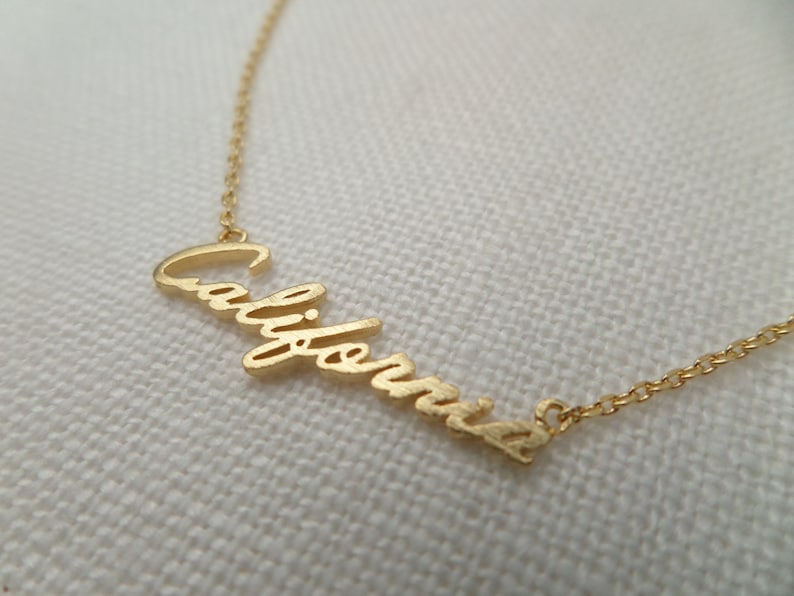 California necklace....Gold, Silver, Rose Gold California necklace image 5