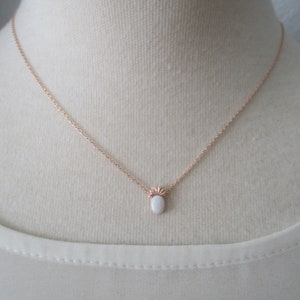 Tiny Pineapple necklace. Rose Gold, Gold, or Silver Pineapple with Opal stone. dainty and delicate, birthday, wedding, bridesmaid gift image 9