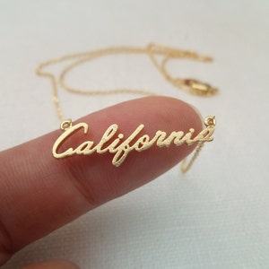 California necklace....Gold, Silver, Rose Gold California necklace image 2