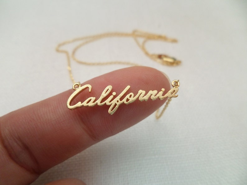 California necklace....Gold, Silver, Rose Gold California necklace image 2