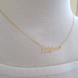 California necklace....Gold, Silver, Rose Gold California necklace image 4