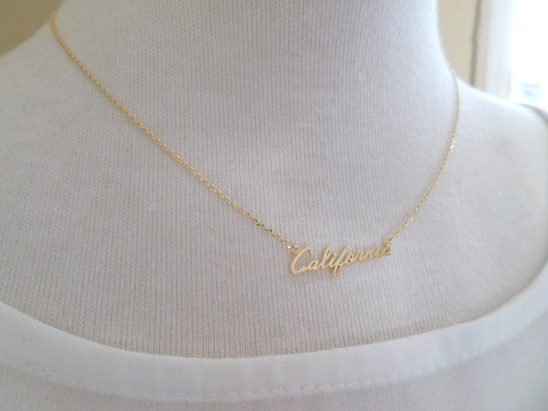 California necklace....Gold, Silver, Rose Gold California necklace image 4