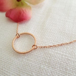 Gold, Silver or Rose Gold Karma Infinity Eternity Circle Ring Necklace...dainty and simple