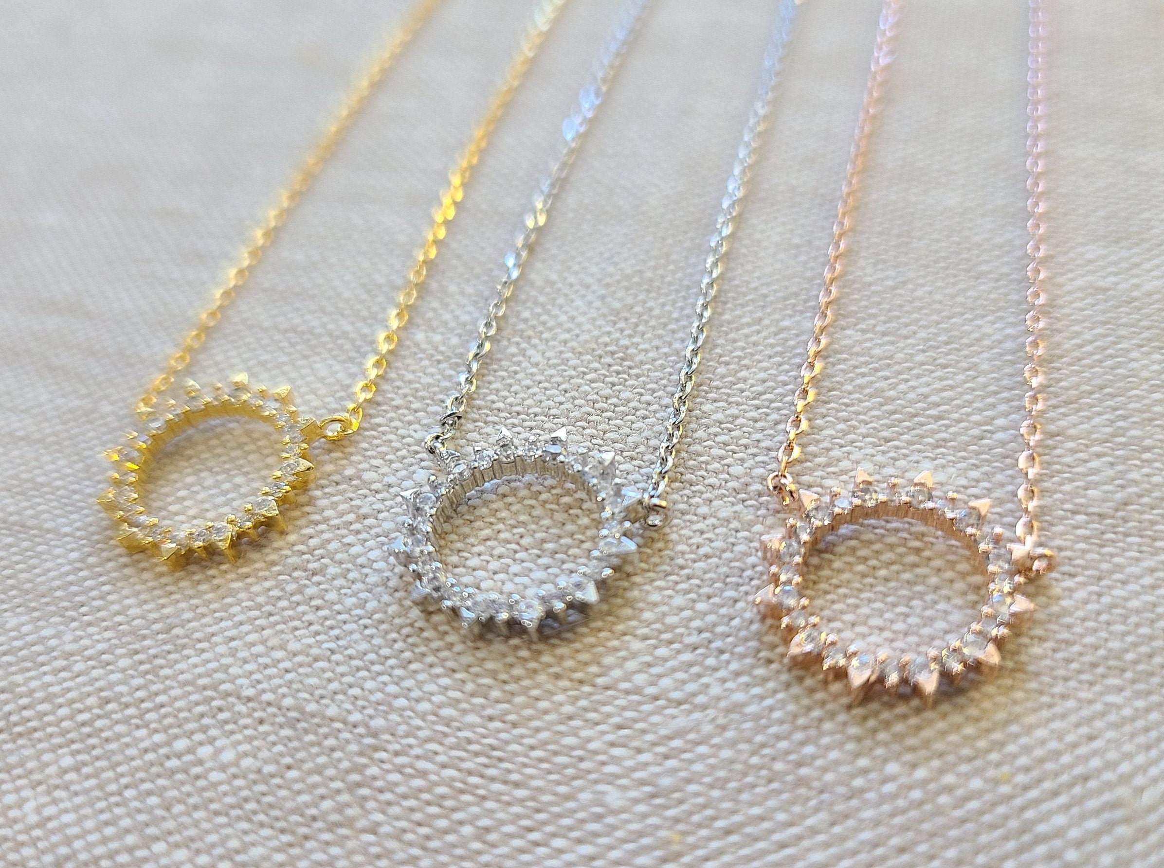 Cz Eternity Necklace - Etsy