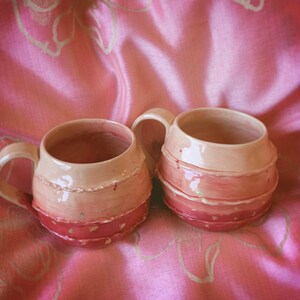 Handmade ceramics ombre mugs with star dust.