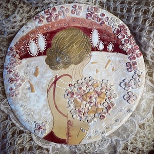Handmade big wall platter or just big plate.