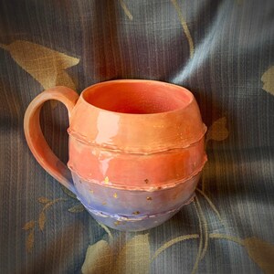 Handmade ceramics ombre mug with star dust.