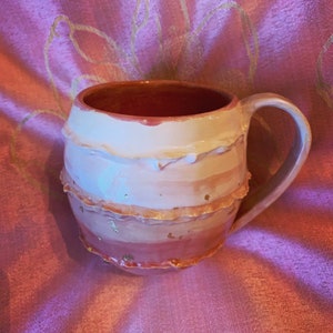 Handmade ceramics ombre mug with stardust.