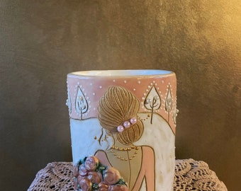 Handmade ceramics vase.