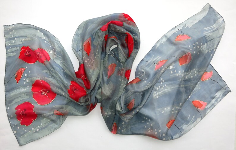 Sky Poppies Scarf main image 1