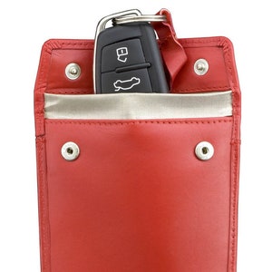 Faraday Pouch for Car Keys - Leather Car Key Case - Faraday Cage Case Bag - Car Key Holder - Signal Blocker - Christmas Gift Personalised
